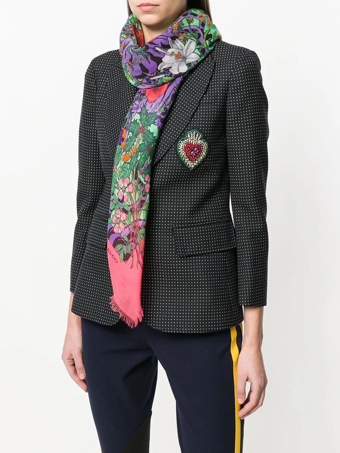 Foulard châle imprimé floral tigre GUCCI (taille unique ) neuf avec étiquette