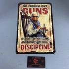 gun control is not the problem 2ND AMENDMENT TIN SIGNAGE FUNNY MAN CAVE SIGN