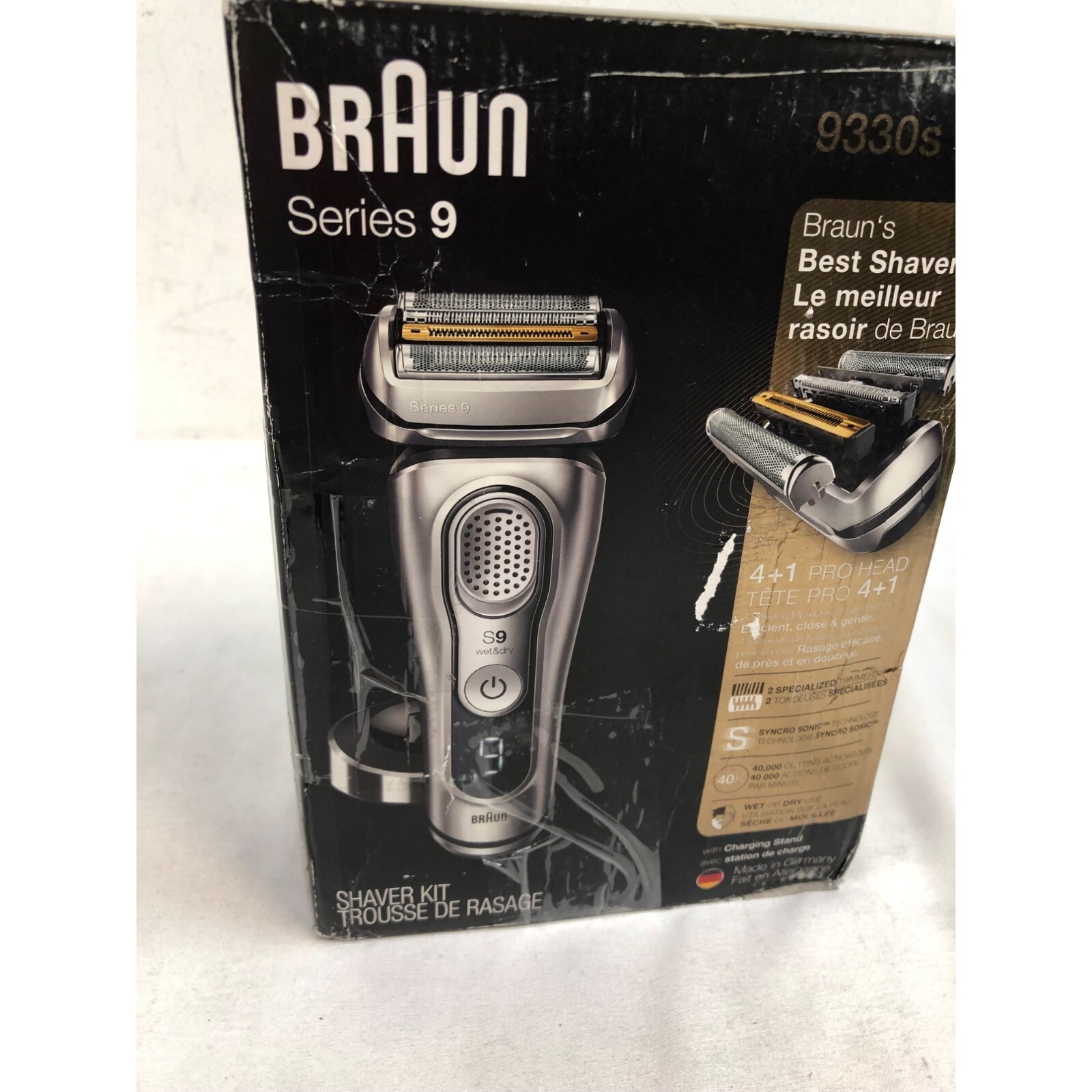 Braun Series 9 9330s Mens Wet Dry Electric Shaver with Charging Stand