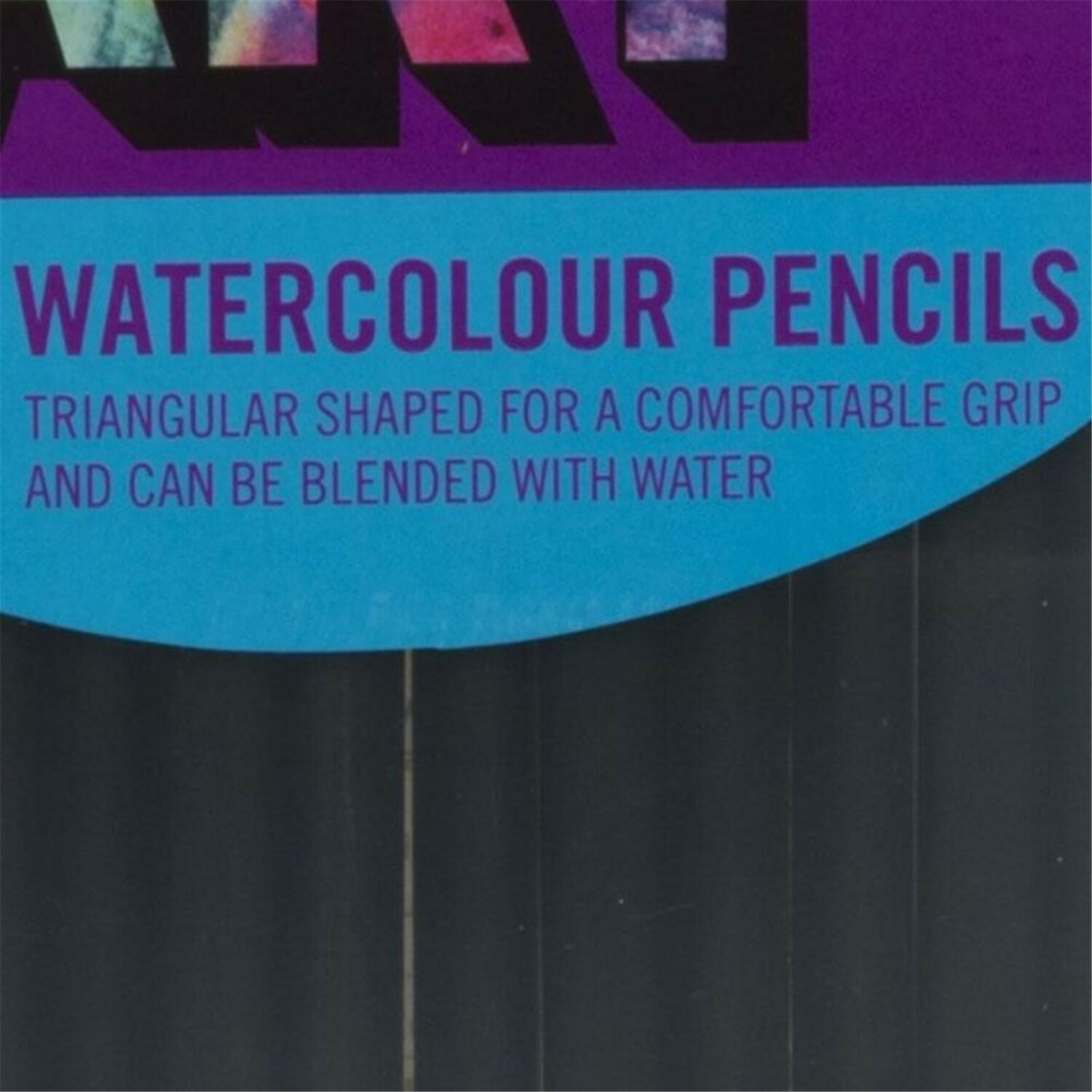 WHSmith Art Watercolour Pencils Triangular Shape With TopOpen Case
