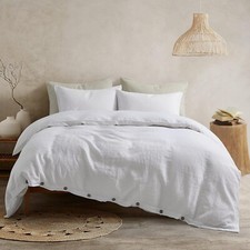 ATLINIA Bedding Duvet Cover Set Linen - 100 French Flax Washed Bed Sets Farm...