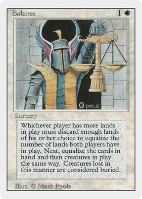 Balance X (1) Revised Edition VG/EX -4RCards