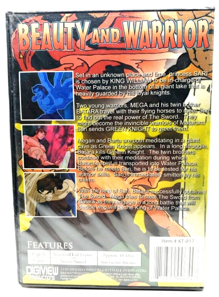BEAUTY AND WARRIOR Animated DVD 2005 Slime Case Foto 2 de 2