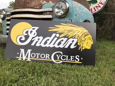 Antique Vintage Old Style Indian Motorcycles Sign | eBay
