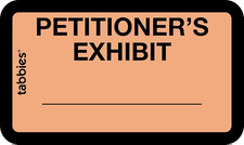 Legal Exhibit Labels, Label: 1-5/8"W X 1" H, Sheet: 5-1/4"W X 3-1/4"H, Orange, P
