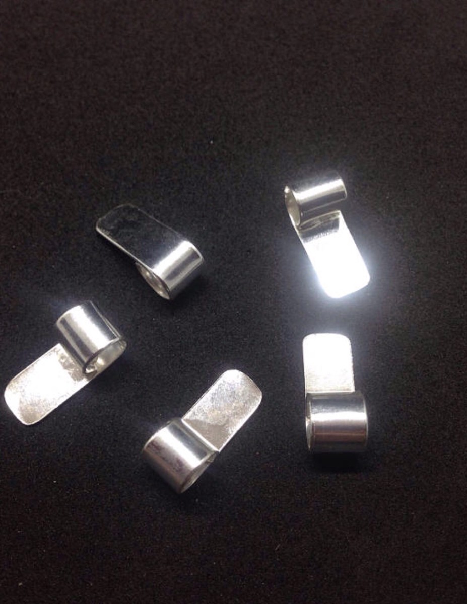 20 Sterling Silver Glue on Scroll Bails 16x6mm, AUSSIE SELLER