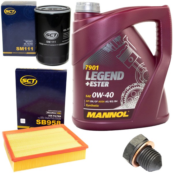 MotoröL Filter Set 0W40 4 Liter + ÖLablassschraube FüR VW Transporter IV Bus-image