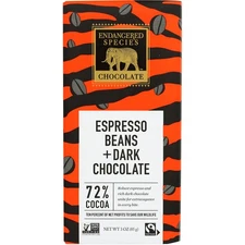 Endangered Species Chocolate Espresso Beans Dark Chocolate 3 Oz