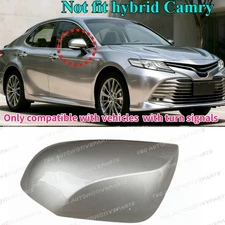 Silver Metallic Right Side Mirror Cover for 2018-2023 Toyota Camry Housing Wing 