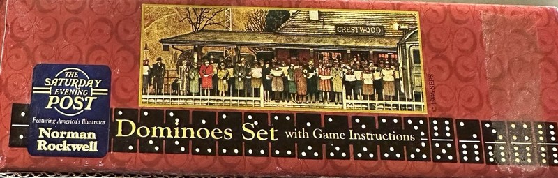 The Saturday Evening Post Sealed Dominoes Set 2005 Norman Rockwell Illustration