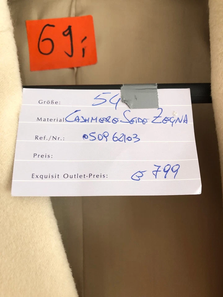 NP 799€ - Heller Kaschmir Seide Herbstmantel Luxus  Gr .54 mit Schutzhülle - Bild 2 von 4