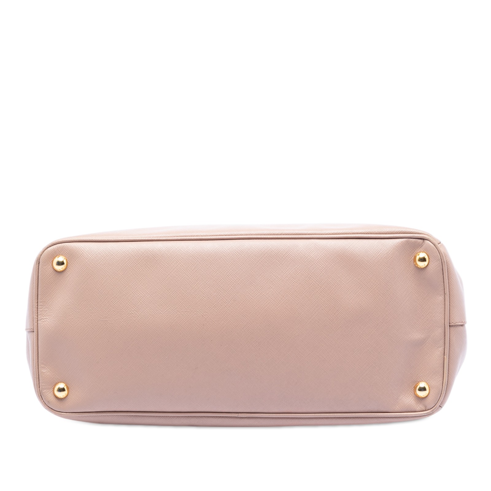 Authenticated Prada Large Saffiano Lux Galleria Double Zip Nude Leather Satchel thumbnail 3