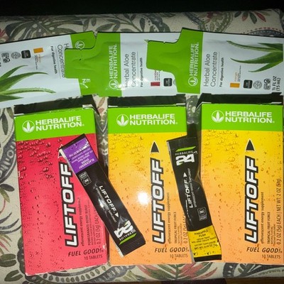 Herbalife Liftoff Pomegranate-Berry & Tropical Fruit Force 30 Tablets + 3 Aloe