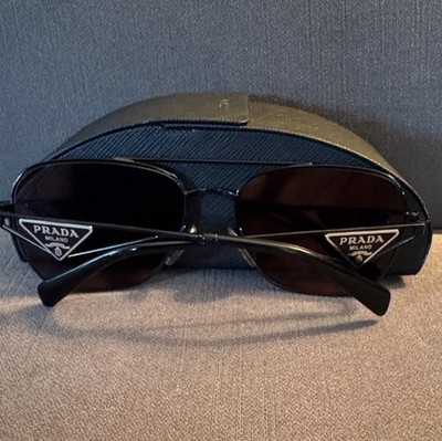 Prada Sunglasses with Velvet Lined Case With Embossed Prada Logo