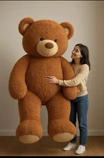 Giant Teddy Bear 5 + Feet Tall - Brown Life Size Teddy Bear Stuffed Anima...