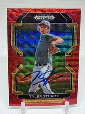 2022 Panini Prizm Draft Picks Baseball SIGNED Tyler Stuart PDP179 Red
