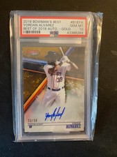 2018 bowmans best yordan alvarez gold refractor rookie auto /50 PSA 10 - Astros