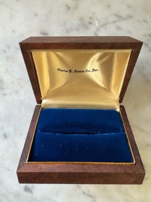 vintage wooden jewelry presentation box from Charles E. Renter Co. Inc