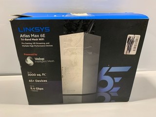 Linksys Atlas Max 6E Tri Band Mesh WiFi 6E System MX8501 MX8500