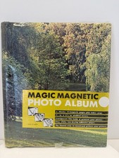 VINTAGE NEW Magnetic Photo Album 20 Pages Park Scene