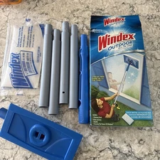 Windex Outdoor All In One Glass Window Cleaner Tool Starter Kit Open Box
