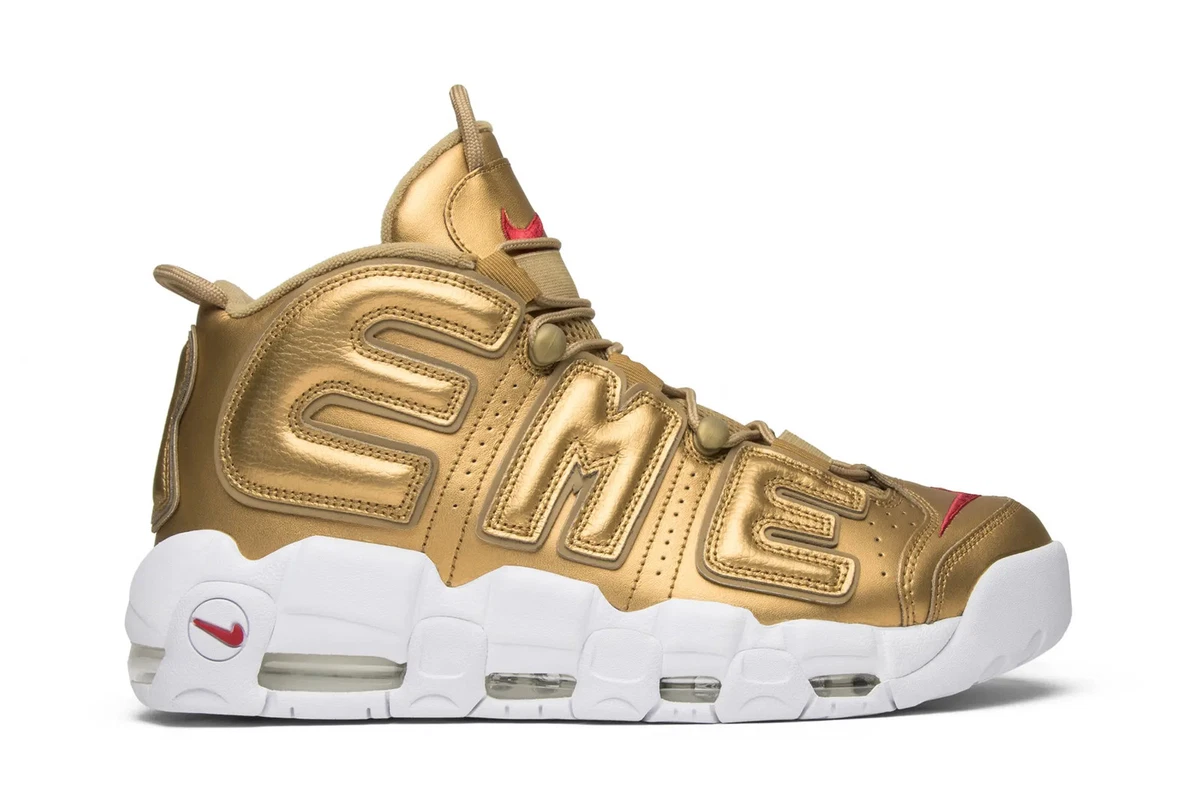 supreme✖️NIKE supreme NIKE AIRMOREUPTEMPO Nike Supreme x Air More Uptempo Metallic Gold for Sale
