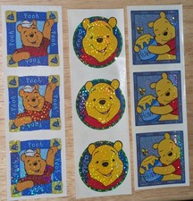 Vintage Sandylion Winnie The Pooh Prismatic Sticker Strips Lot Of 3