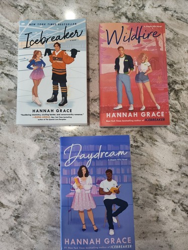 Hannah Grace Books Lot: Icebreaker Wildfire Daydream — The Maple Hills series