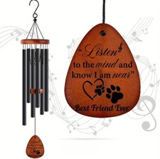 Pet Memorial Wind Chime Loss of Dog Memorial Wind Chime Sympathy Gifts Paw Print