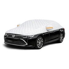 Hail Protector Car Cover for Sedan, Multi-Layer Cotton Padded Half Car Cover,
