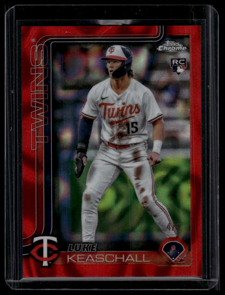 Rookie 2025 Topps Chrome Update #USC106 Luke Keaschall Red Lava Refractors #/5