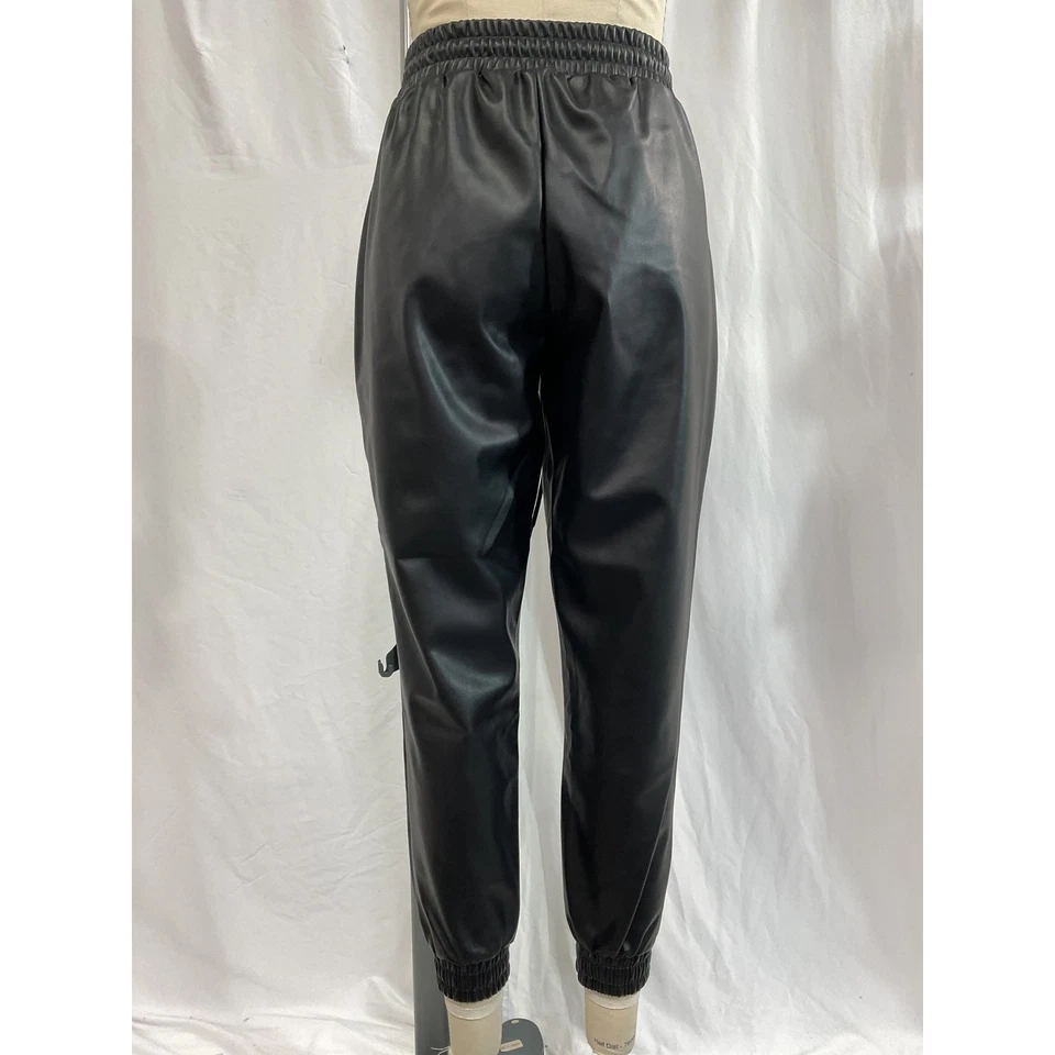 Bcbgeneration Black Faux Leather Jogger Size S - Image 3 of 4