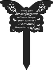 Butterfly Grave Decorations for Cemetery Grave Marker for Loss of Love Memorial