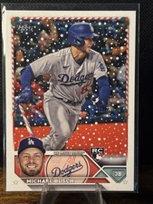 2023 Topps Holiday Michael Busch SP Candy Cane Bat #H130 RC Dodgers