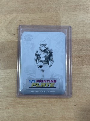 Beaux Collins 2025 Leaf Trinity Football 1/1 Printing Plate