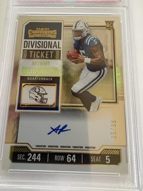 Anthony Richardson 2023 Panini Contenders Rookie Ticket Autographs
