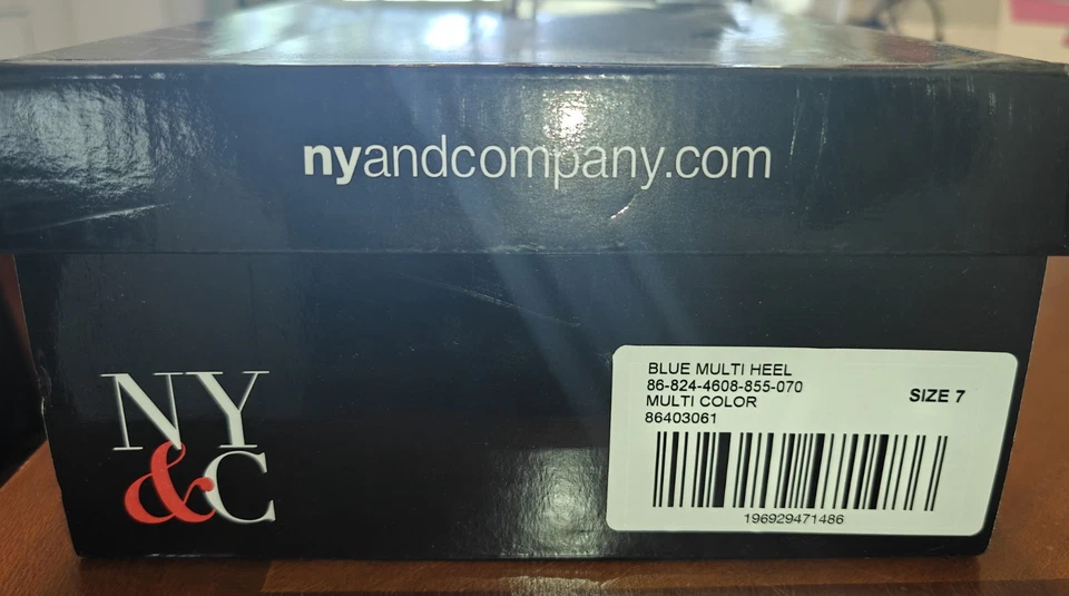 NY&C Tacón Multicolor Azul Foto 4 de 4