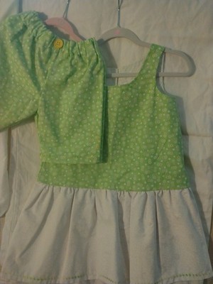 clothes handmade girls size 4 to 5 loose fitting babydoll dress w/shorts