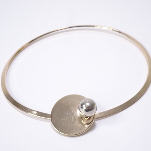 Anthropologie Damen Gold Silber Kreis Kugel Kragen Halsband Halskette Neu ohne Etikett 89