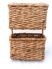 Large Wicker Wall Hanging Storage Baskets Water Hyacinth