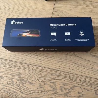 Pelsee Mirror Dash Camera P-12 Plus 12 Inch Touch Screen NEW IN BOX