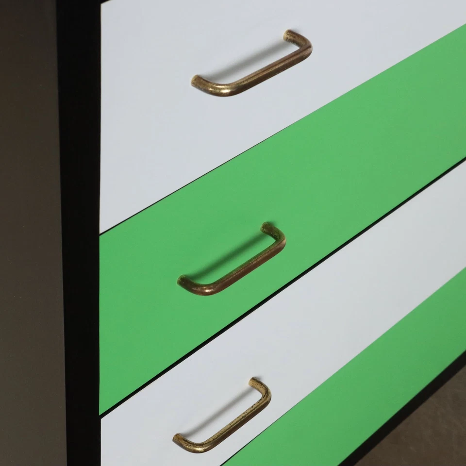 Cajonera vintage chapa de haya mármol Italia años 50 Foto 4 de 4