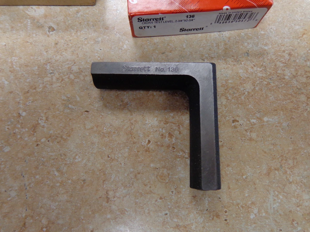 Starrett No. 136 Nivel de Prueba Cruzada EDP 50572 2-3/4" EE. UU. con Caja Original
