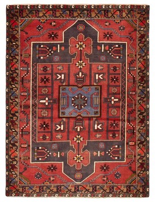 Vintage Traditional Hand-Knotted Area Rug 4'10'' x 6'6'' Oriental Wool Carpet