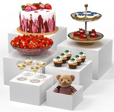 6 PCS Buffet Risers, Large Food Risers for Buffet Table, Food Display Risers