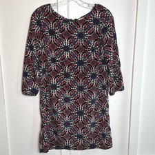 Old Navy Women S Black Floral Print 3/4 Sleeve Shift Dress
