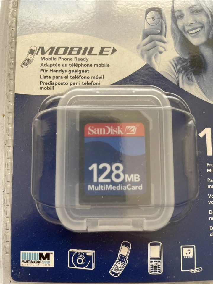 SanDisk 128 MB SD Multimedia Vintage Mobile Phone Memory Card New/Sealed - Image 3 of 4
