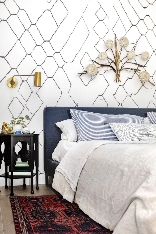 Tapete de área tradicional vintage oriental feito à mão 4'8" x 8'0" lã - Imagem 2 de 4