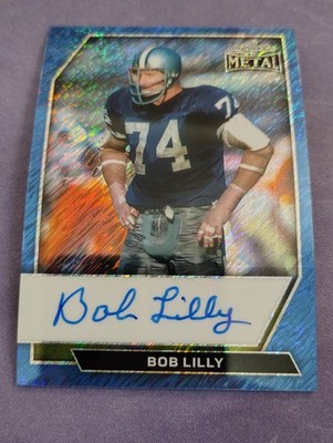 Bob Lilly 2026 Leaf Metal Blue Shimmer Color Match On Card Auto /4 SSP Cowboys