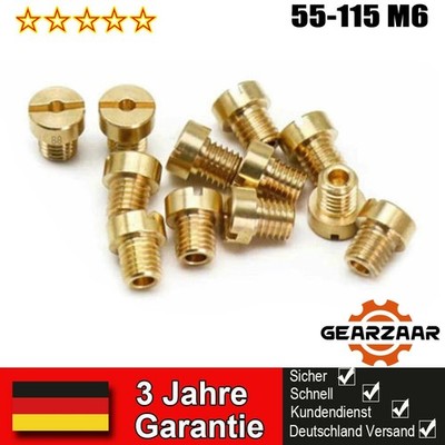 25X Hauptdüse 55-115 M6 für Dellorto & Mikuni Vergaser 6mm Hauptdüsen Düsenset